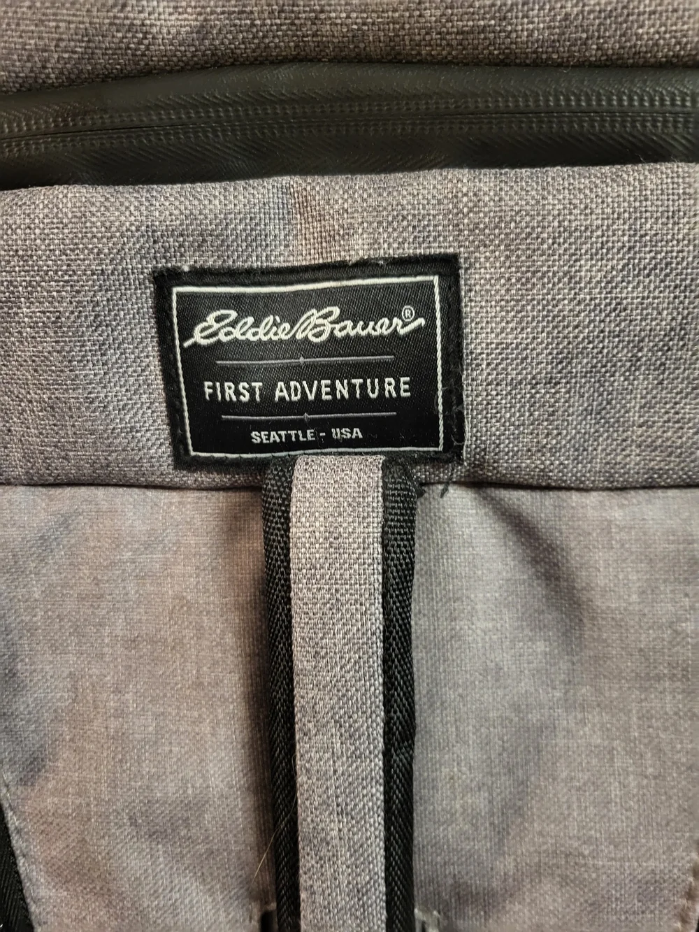 Eddie Bauer First Adventure Gray Backpack Diaper Bag w/ Inner Pockets